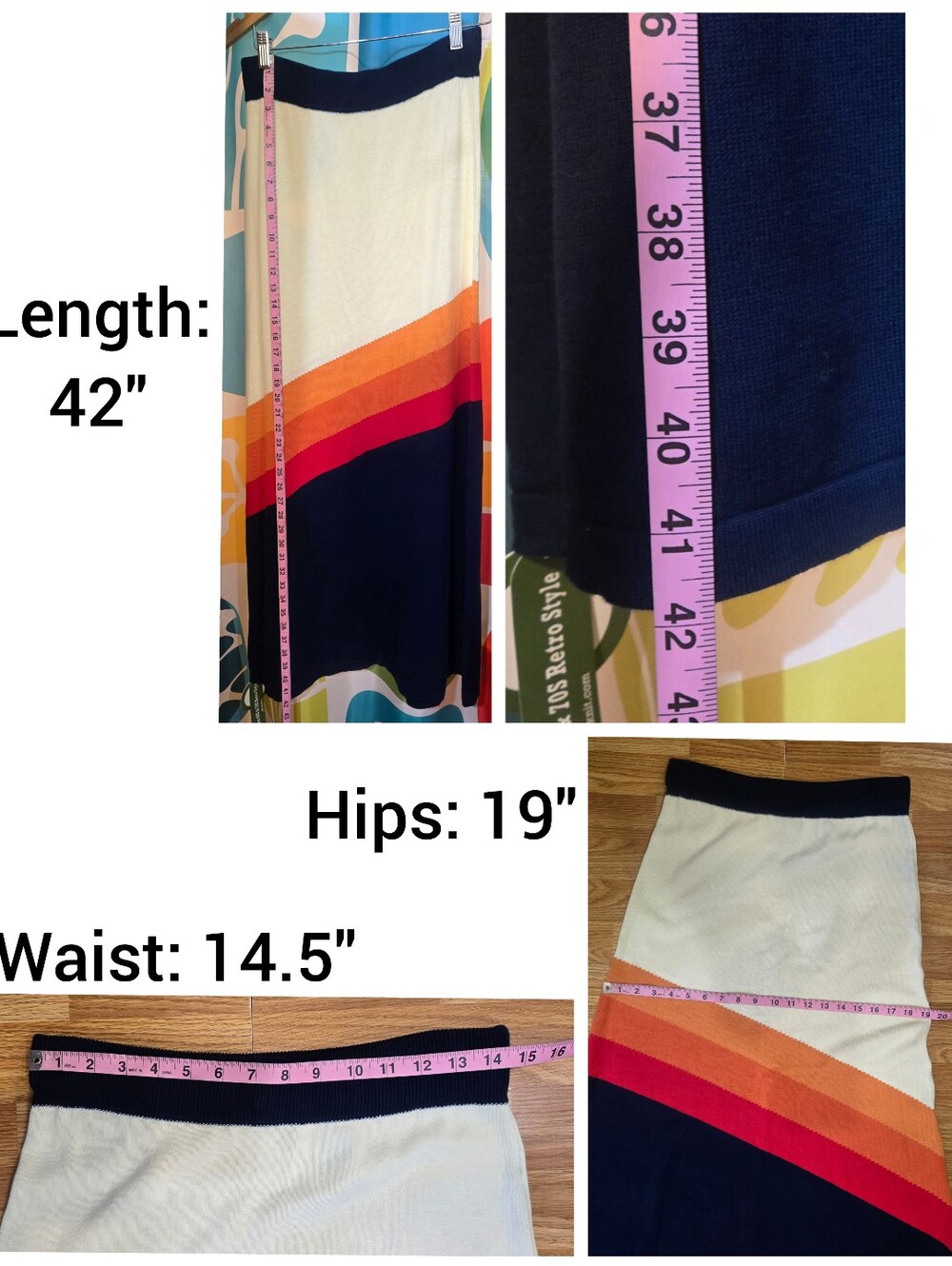 Oxknit Diagonal Striped Maxi Skirt - Picture 3 of 6
